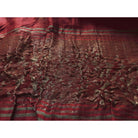 196 SOLD - RARE Old Weaver's Heirloom Patan Patola Double Ikat Sari Fragment with Zari-WOVENSOULS-Antique-Vintage-Textiles-Art-Decor