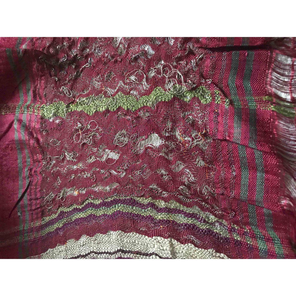 196 SOLD - RARE Old Weaver's Heirloom Patan Patola Double Ikat Sari Fragment with Zari-WOVENSOULS-Antique-Vintage-Textiles-Art-Decor