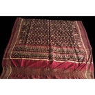 196 SOLD - RARE Old Weaver's Heirloom Patan Patola Double Ikat Sari Fragment with Zari-WOVENSOULS-Antique-Vintage-Textiles-Art-Decor