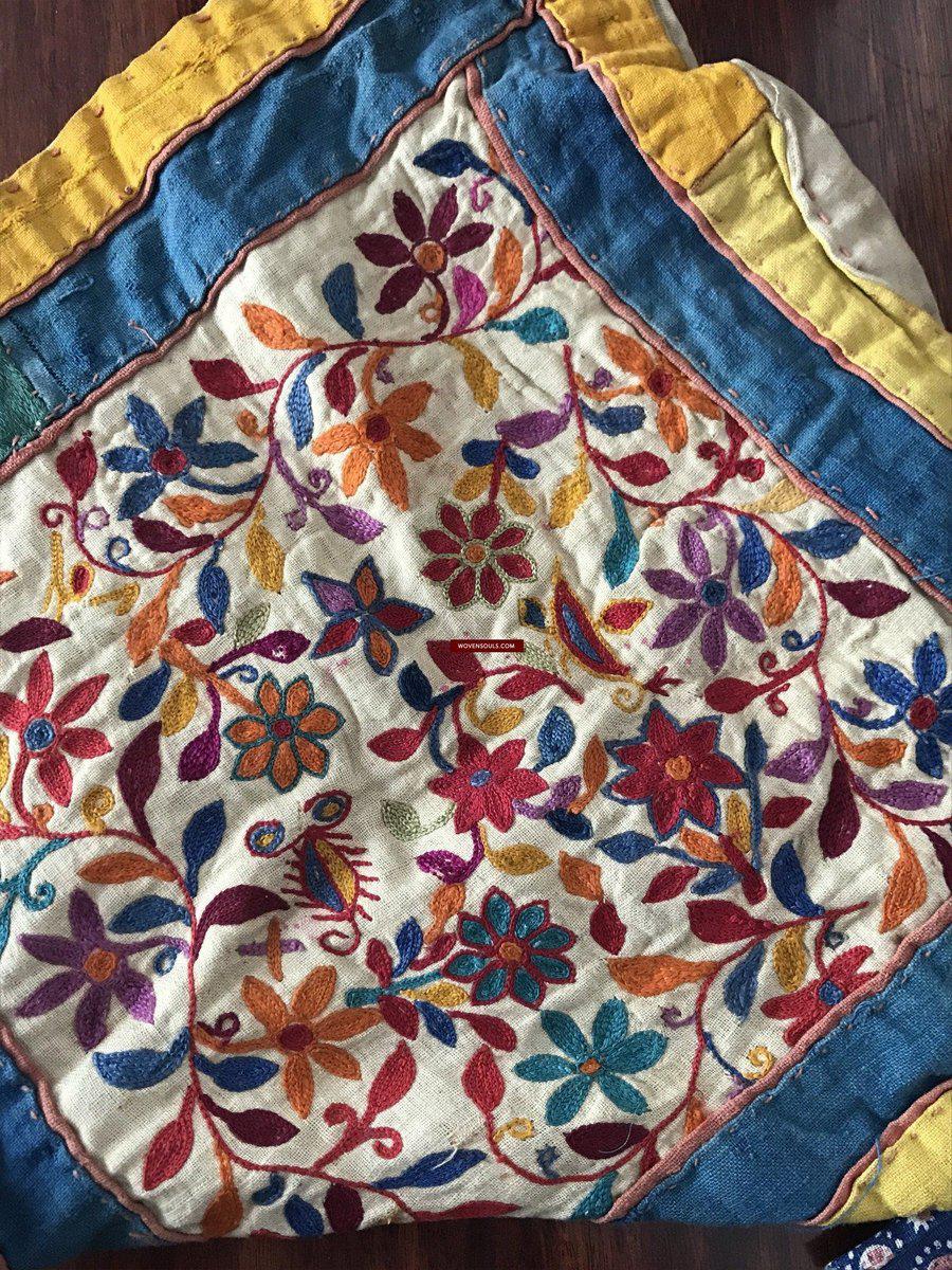 200 SOLD Vintage Embroidered Handmade Bag - Bokcha or Gabchi - Saurasthra Gujarat SOLD-WOVENSOULS-Antique-Vintage-Textiles-Art-Decor