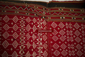 202B Pua Bidang Woven Dayak Tube Skirt from Borneo-WOVENSOULS-Antique-Vintage-Textiles-Art-Decor
