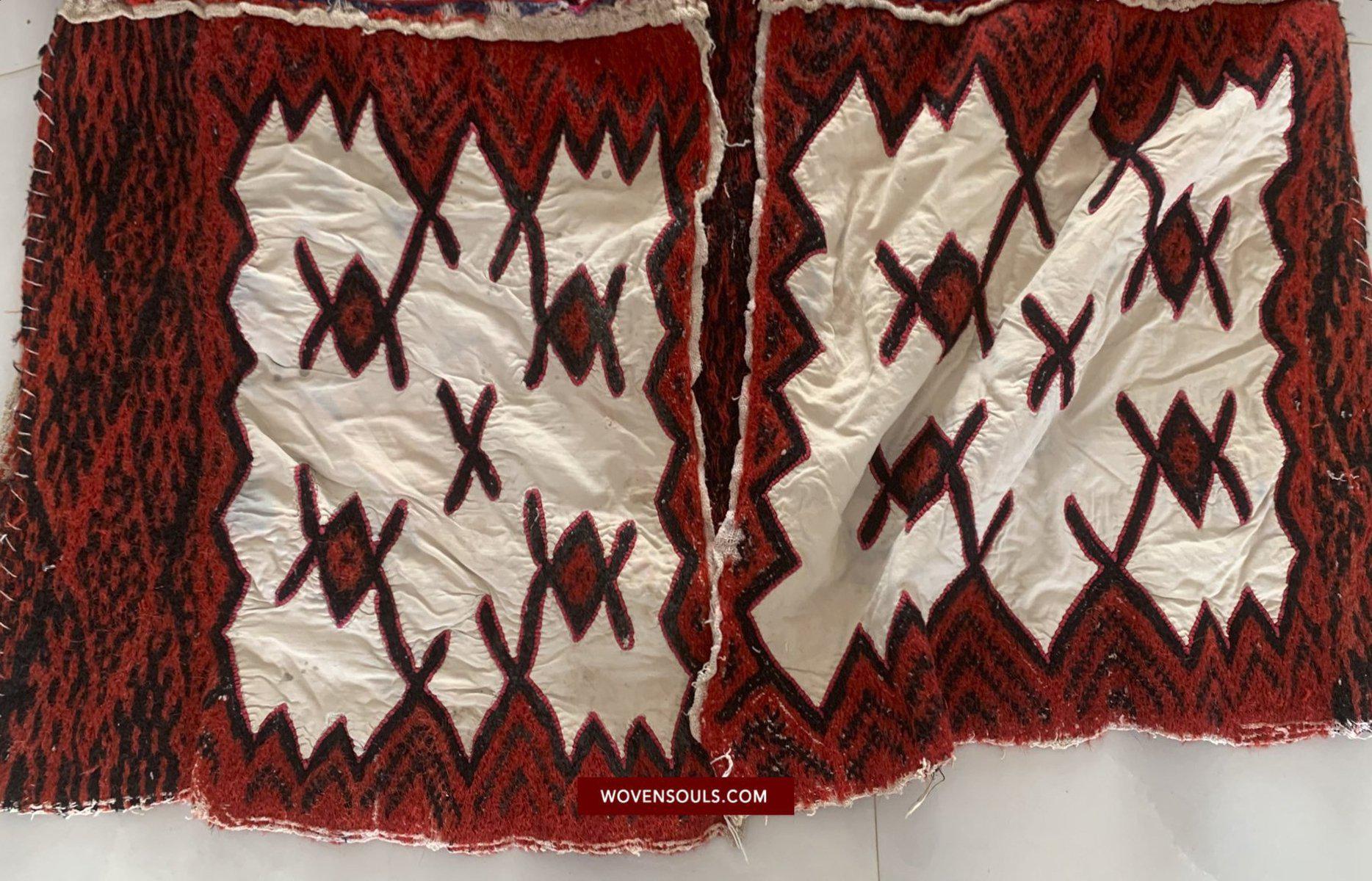 228-B Fragment of Cape of the Miao People Weining, Ethnic Minority China-WOVENSOULS-Antique-Vintage-Textiles-Art-Decor