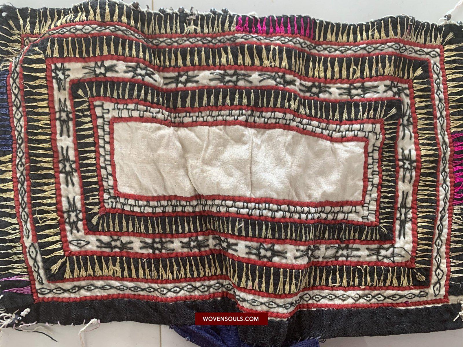 228-B Fragment of Cape of the Miao People Weining, Ethnic Minority China-WOVENSOULS-Antique-Vintage-Textiles-Art-Decor