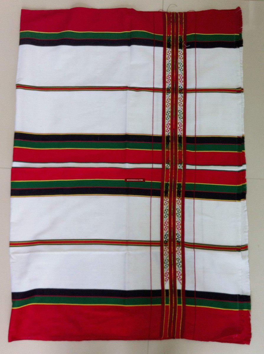 257 Ceremonial Mizo Puan Wrap Around Skirt-WOVENSOULS-Antique-Vintage-Textiles-Art-Decor