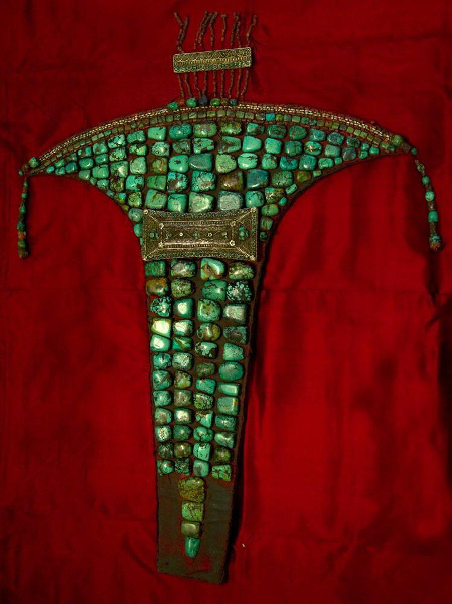 258 SOLD Rare Museum Quality Perak Headdress from Ladakh-WOVENSOULS-Antique-Vintage-Textiles-Art-Decor