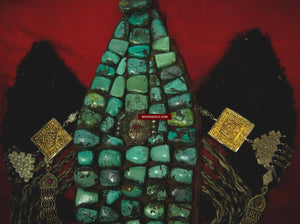 259 Old Heirloom Perak Headdress Ladakh Jewelry-WOVENSOULS-Antique-Vintage-Textiles-Art-Decor