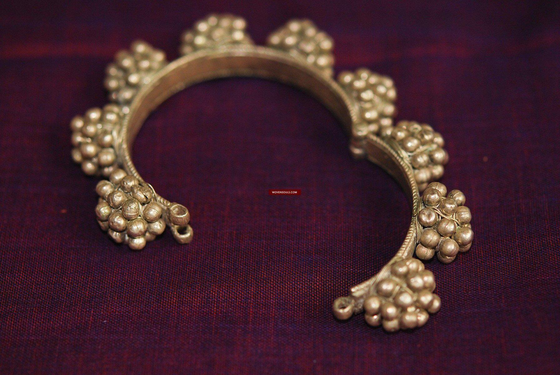 336 Vintage Silber Gajra Girlande Armreifen -Indischer Schmuck Ornament-WOVENSOULS-Antike-Vintage-Textilien-Kunst-Dekor