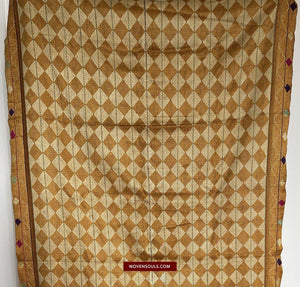 419 Old Varida Bagh Phulkari Silk floss Embroidery from West Punjab-WOVENSOULS-Antique-Vintage-Textiles-Art-Decor