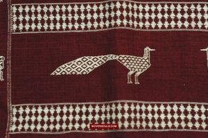 433-B SOLD SUPERB Orissa Tribal Koraput Kotpad HUNTING Shawl-WOVENSOULS-Antique-Vintage-Textiles-Art-Decor