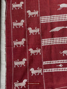 433-B SOLD SUPERB Orissa Tribal Koraput Kotpad HUNTING Shawl-WOVENSOULS-Antique-Vintage-Textiles-Art-Decor