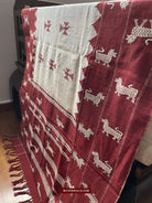 433-B SOLD SUPERB Orissa Tribal Koraput Kotpad HUNTING Shawl-WOVENSOULS-Antique-Vintage-Textiles-Art-Decor