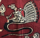 439 Mata Ni Pachedi Kalamkari Art Painting-WOVENSOULS-Antique-Vintage-Textiles-Art-Decor