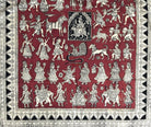 439 Mata Ni Pachedi Kalamkari Art Painting-WOVENSOULS-Antique-Vintage-Textiles-Art-Decor