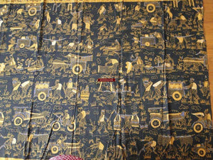 441 Javanese Figurative Batik Art - Scenes of Rural Farming-WOVENSOULS-Antique-Vintage-Textiles-Art-Decor