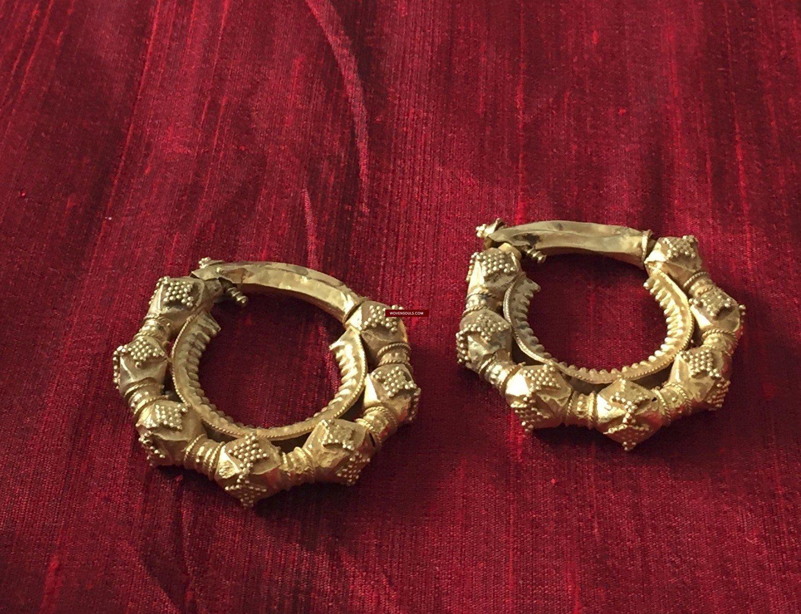 Tribal deals gold earrings