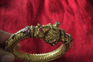 492 Old Gold Bangle-WOVENSOULS-Antique-Vintage-Textiles-Art-Decor