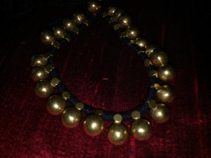 498 Old Chettiar Gold Necklace-WOVENSOULS-Antique-Vintage-Textiles-Art-Decor