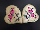 5004 Antique Chinese Infant's Silk Earmuffs with Embrodiery-WOVENSOULS-Antique-Vintage-Textiles-Art-Decor