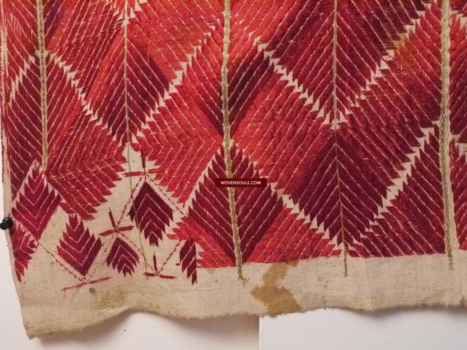 513 Old Lehariya Thirma Phulkari Bagh-WOVENSOULS-Antique-Vintage-Textiles-Art-Decor