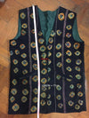 5130 Superb Vintage Tibetan Tie-Dye Pashmina Wool Vest-WOVENSOULS-Antique-Vintage-Textiles-Art-Decor