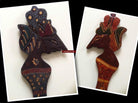 5131 Set - Wood Envelope Opener With Java Batik Art-WOVENSOULS-Antique-Vintage-Textiles-Art-Decor