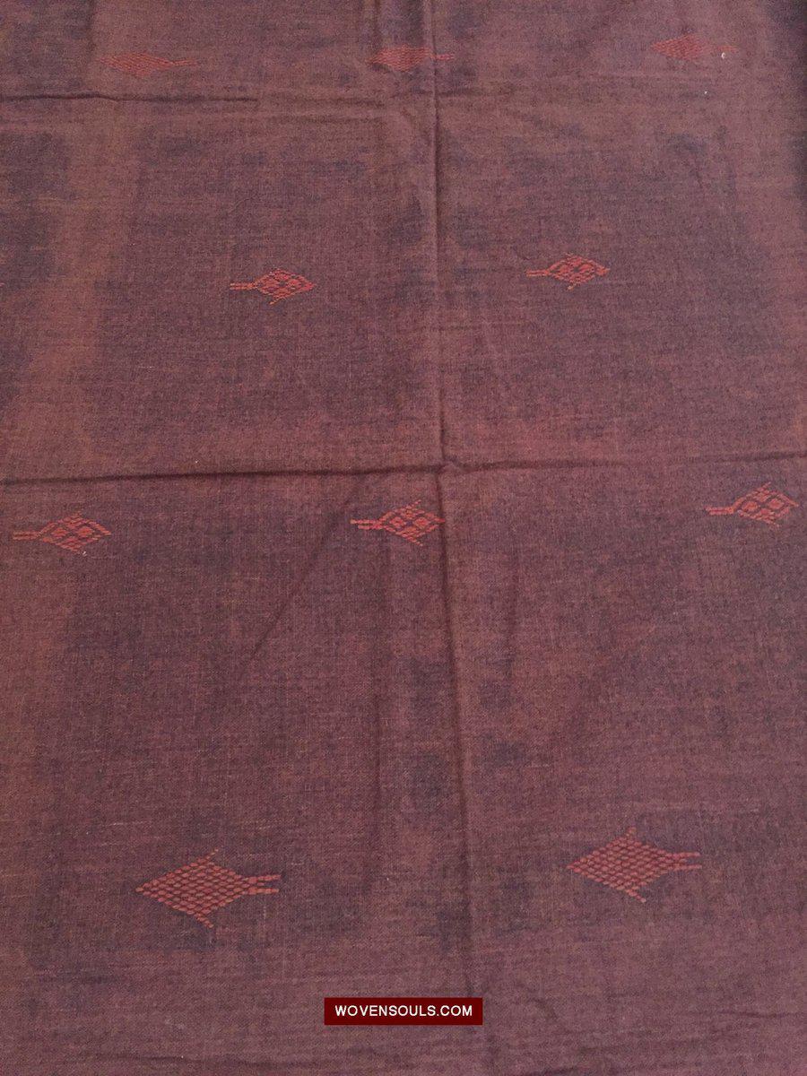 E5214- Orissa Tribal Koraput Kotpad Cotton Shawl-WOVENSOULS-Antique-Vintage-Textiles-Art-Decor