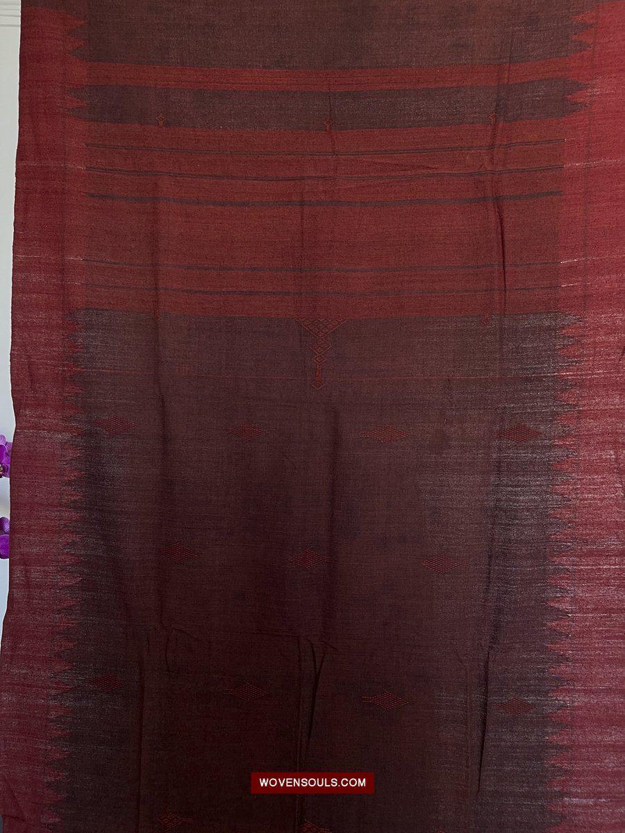 E5214- Orissa Tribal Koraput Kotpad Cotton Shawl-WOVENSOULS-Antique-Vintage-Textiles-Art-Decor