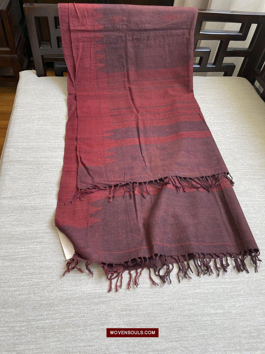 E5214- Orissa Tribal Koraput Kotpad Cotton Shawl-WOVENSOULS-Antique-Vintage-Textiles-Art-Decor