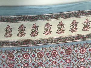 5303 Beautiful Soft Mul mul scarf with perfect Hand Block Printing - Indian Textile Art-WOVENSOULS-Antique-Vintage-Textiles-Art-Decor