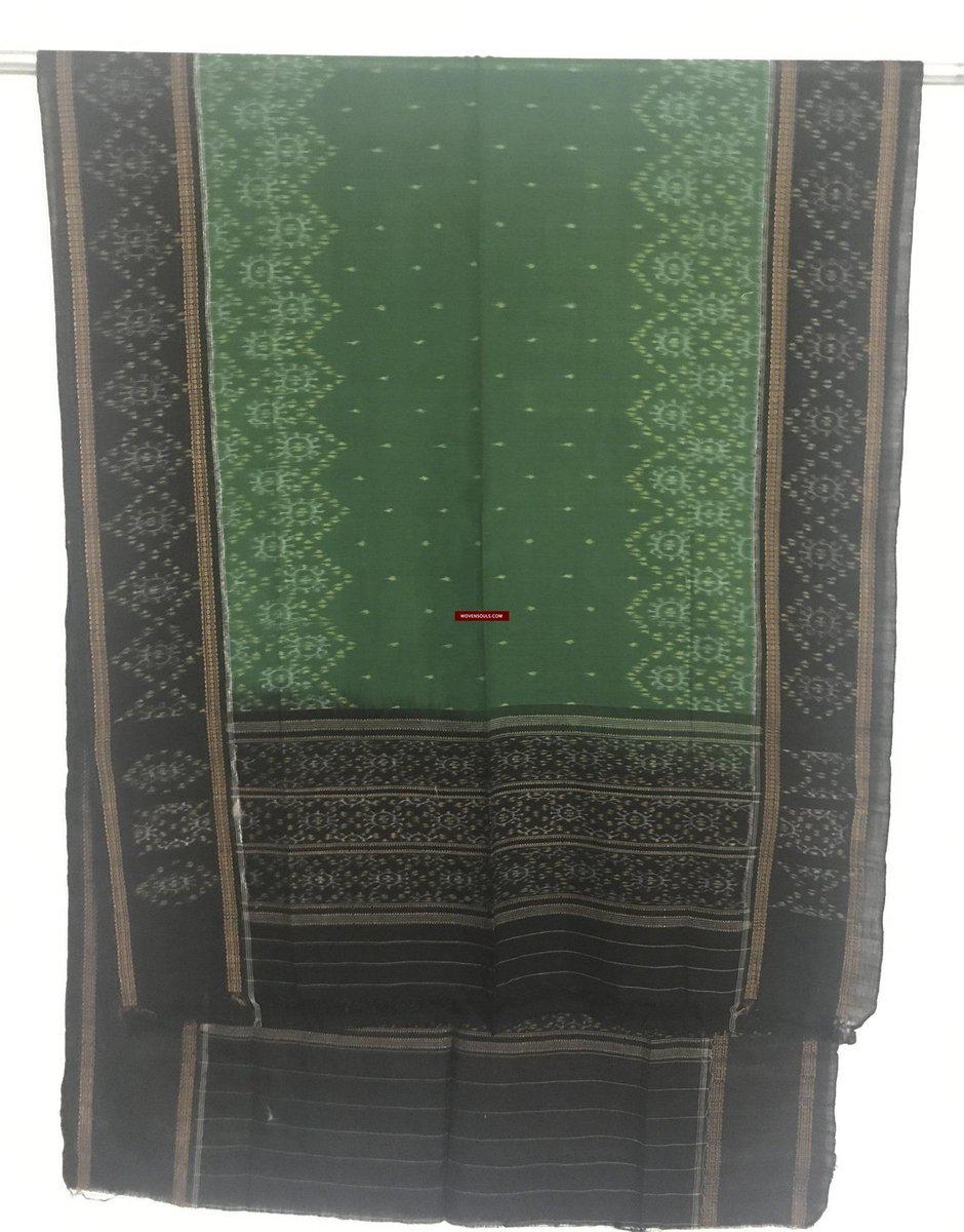 5305 SOLD Striking Cotton Ikat Hand woven Shawl Scarf from Odisha - Indian Textile Art-WOVENSOULS-Antique-Vintage-Textiles-Art-Decor