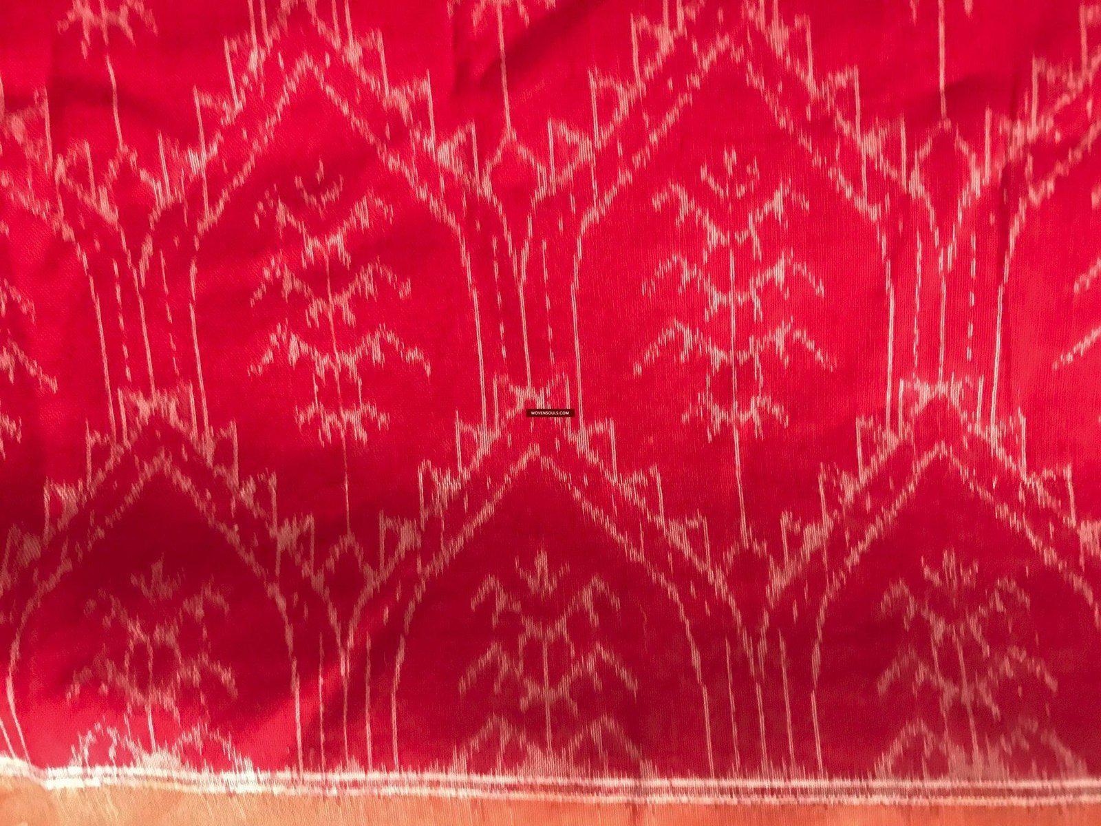 5306 Scarf / Stole / Wrap / Cravat Cotton Handloom Textile Art Ikat from Odisha-WOVENSOULS-Antique-Vintage-Textiles-Art-Decor