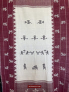 E5306 SUPERB Orissa Tribal Koraput Figurative Ceremonial Shawl-WOVENSOULS-Antique-Vintage-Textiles-Art-Decor