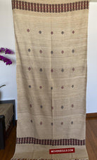 E5307 - Large Orissa Tribal Koraput Kotpad Raw Silk Shawl-WOVENSOULS-Antique-Vintage-Textiles-Art-Decor