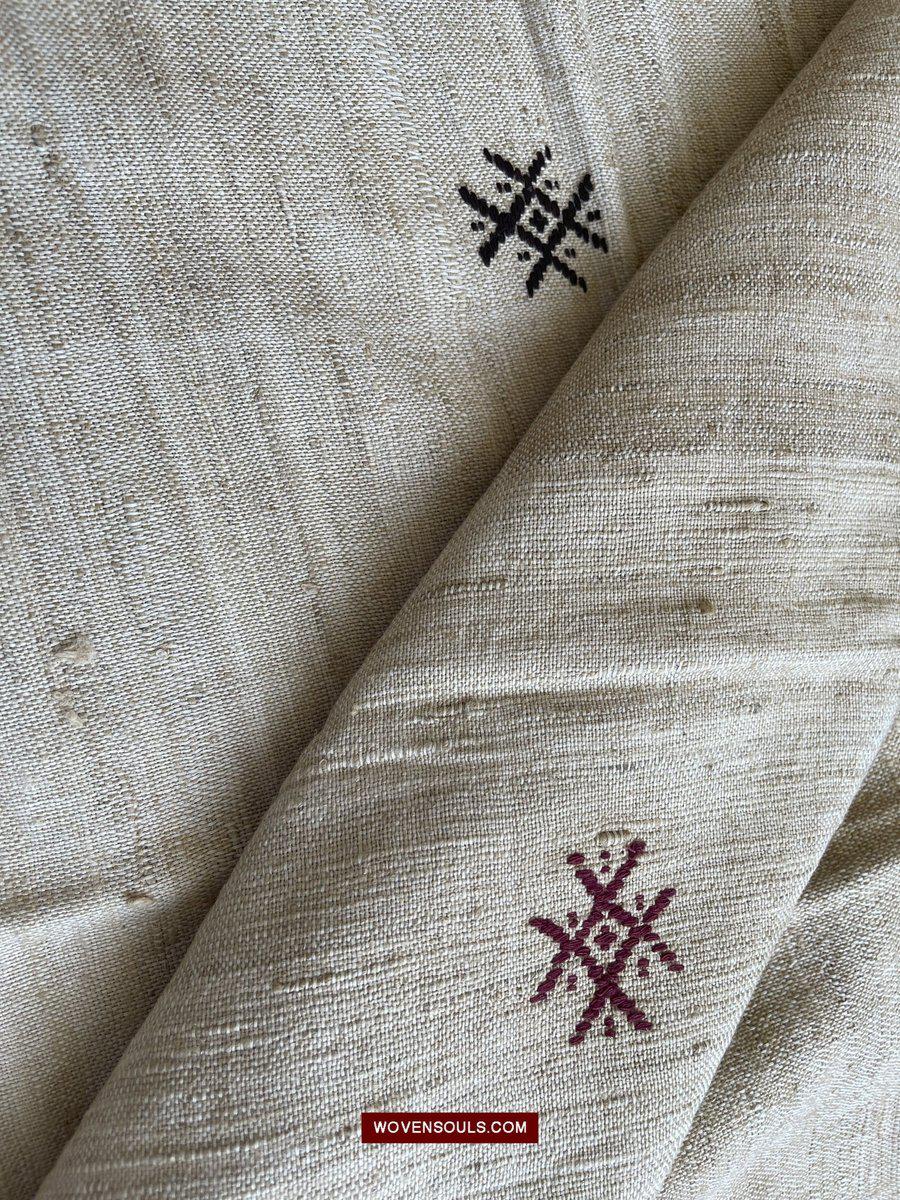 E5307 - Large Orissa Tribal Koraput Kotpad Raw Silk Shawl-WOVENSOULS-Antique-Vintage-Textiles-Art-Decor