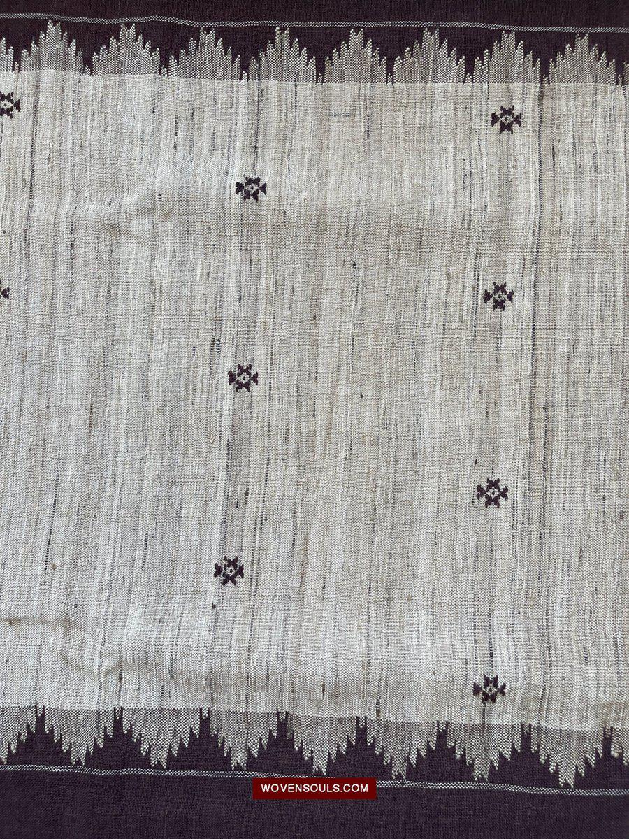 E5308 - Orissa Tribal Koraput Kotpad Raw Silk Shawl-WOVENSOULS-Antique-Vintage-Textiles-Art-Decor