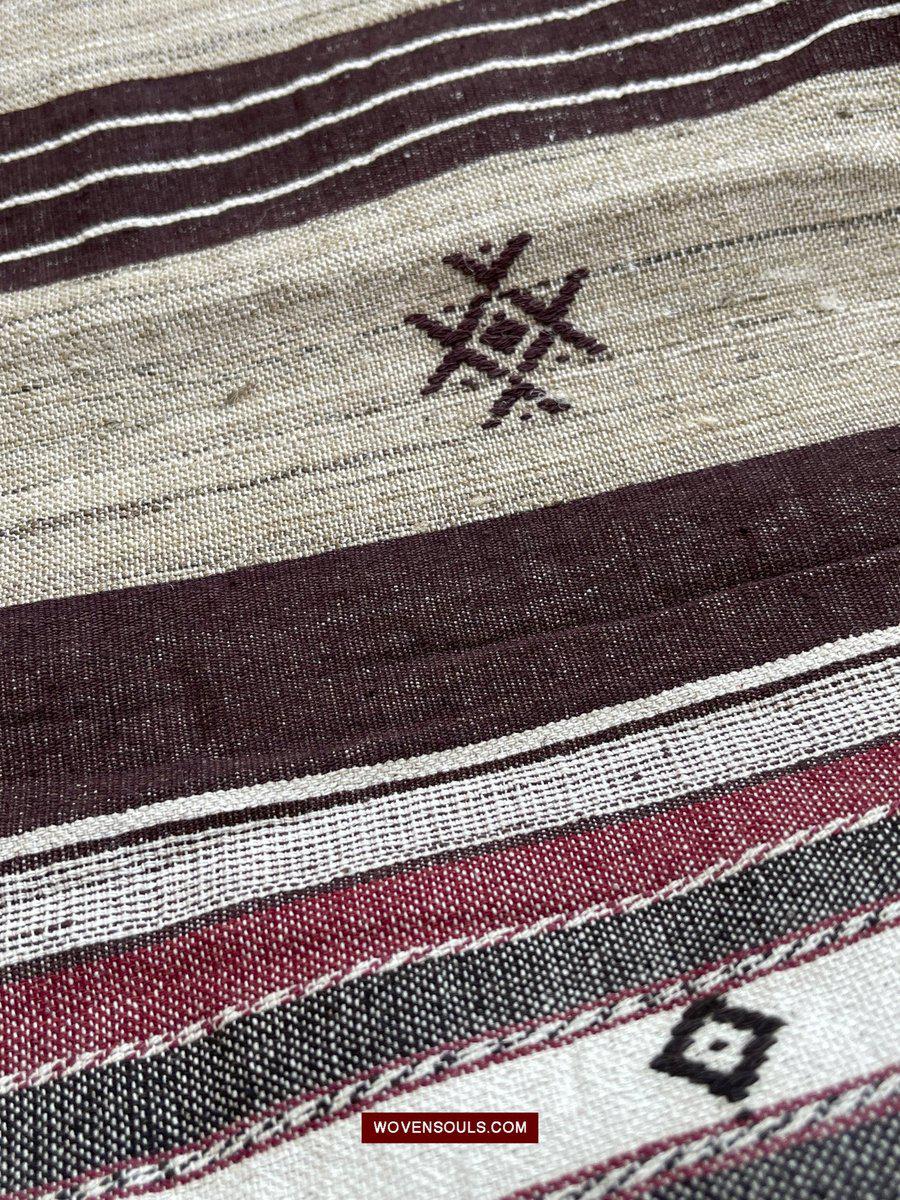 E5308 - Orissa Tribal Koraput Kotpad Raw Silk Shawl-WOVENSOULS-Antique-Vintage-Textiles-Art-Decor