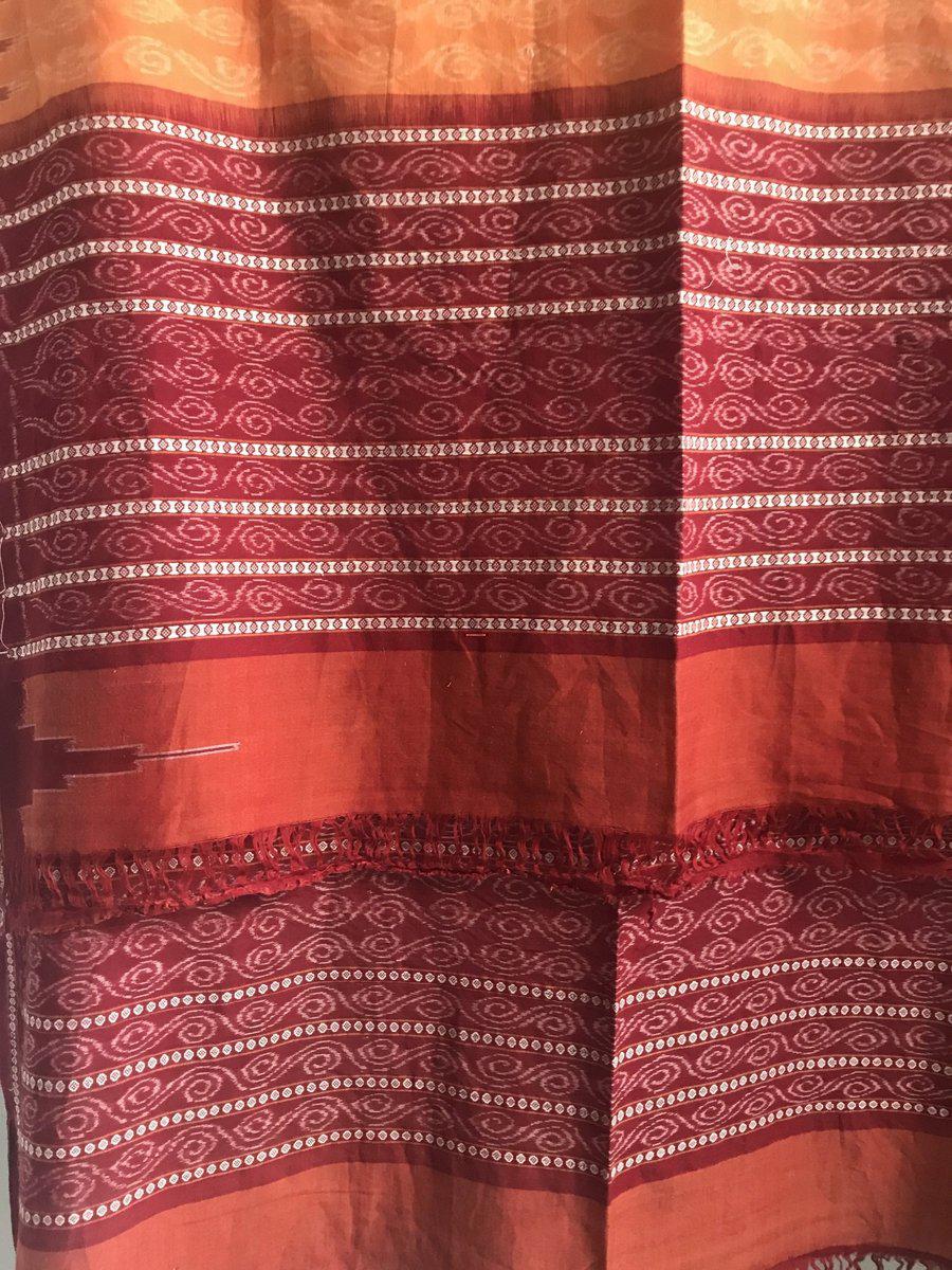 5309 VERKAUFT Vintage Ikat Schultertuch von Odisha - Hervorragende Erdfarben-WOVENSOULS-Antike-Vintage-Textilien-Kunst-Dekor
