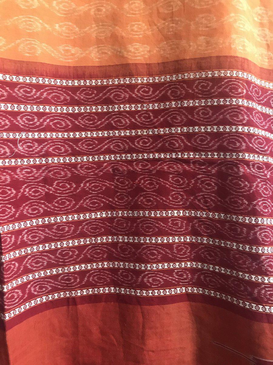 5309 VERKAUFT Vintage Ikat Schultertuch von Odisha - Hervorragende Erdfarben-WOVENSOULS-Antike-Vintage-Textilien-Kunst-Dekor