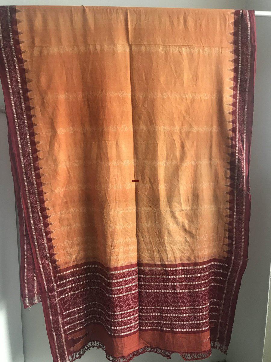 5309 VERKAUFT Vintage Ikat Schultertuch von Odisha - Hervorragende Erdfarben-WOVENSOULS-Antike-Vintage-Textilien-Kunst-Dekor