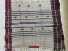 E5309- Orissa Tribal Koraput Kotpad Raw Silk Shawl - Ganga Jamuna Border-WOVENSOULS-Antique-Vintage-Textiles-Art-Decor