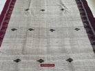 E5309- Orissa Tribal Koraput Kotpad Raw Silk Shawl - Ganga Jamuna Border-WOVENSOULS-Antique-Vintage-Textiles-Art-Decor