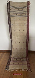 E5309- Orissa Tribal Koraput Kotpad Raw Silk Shawl - Ganga Jamuna Border-WOVENSOULS-Antique-Vintage-Textiles-Art-Decor