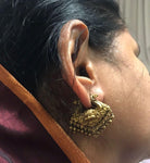 531 - KirtiMukh Gold Earrings Western India - SOLD-WOVENSOULS-Antique-Vintage-Textiles-Art-Decor