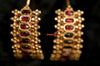 532 Large Gold Earrings Kutch, Gujarat-WOVENSOULS-Antique-Vintage-Textiles-Art-Decor