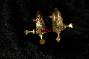534 Old Trousseau Gold Earring Southern India - 1800s-WOVENSOULS-Antique-Vintage-Textiles-Art-Decor