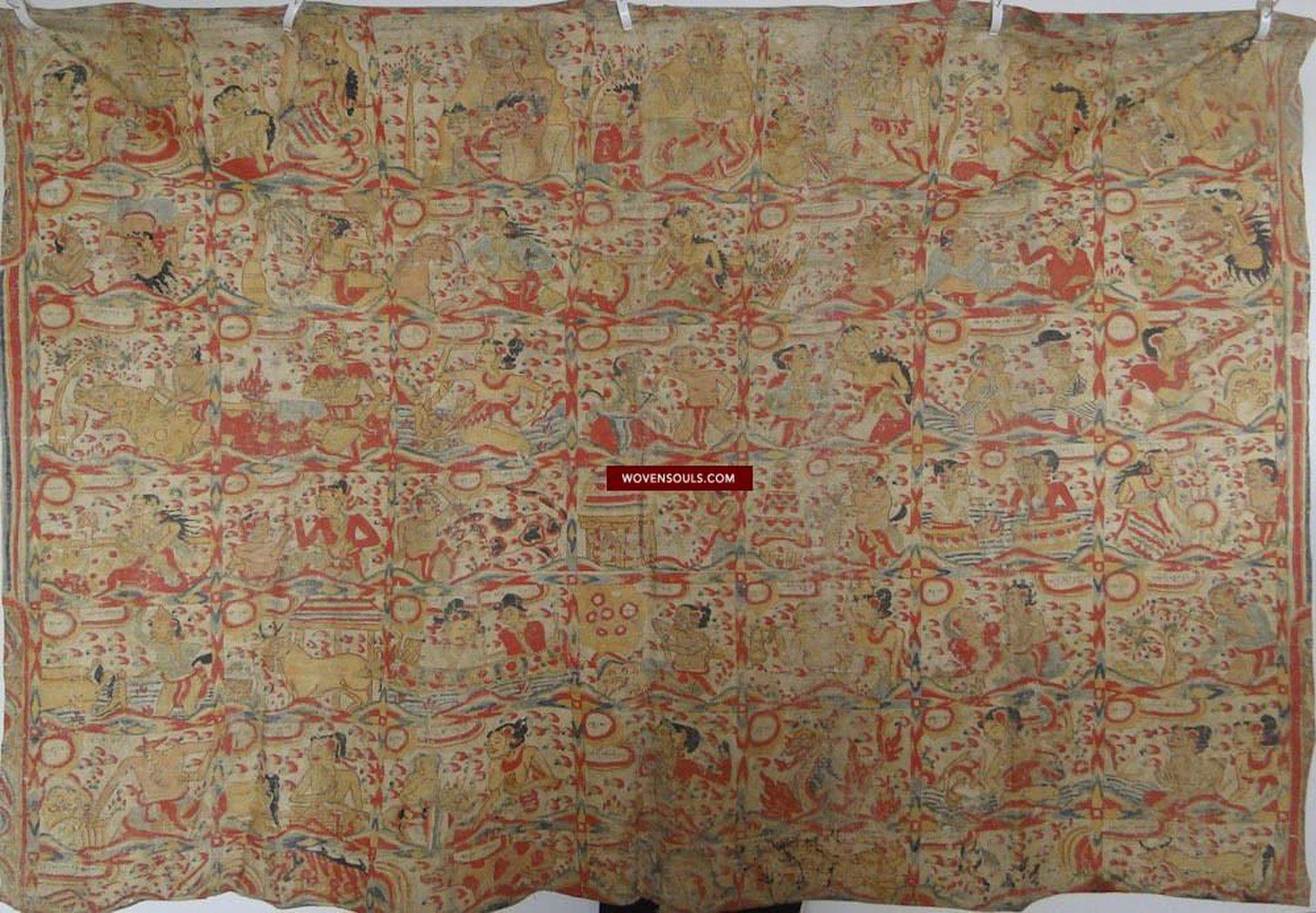 549 Balinese Star Calendar Palelitangan Kamasan Painting-WOVENSOULS-Antique-Vintage-Textiles-Art-Decor