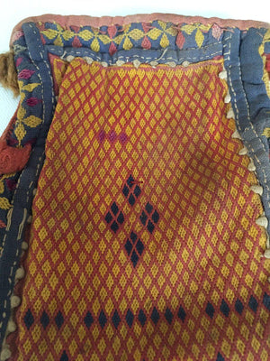 5533 Small Vintage Banjara Tribal Textile Purse - Handmade traditional weaving-WOVENSOULS-Antique-Vintage-Textiles-Art-Decor