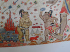 570 Large Antique Balinese Ramayan Painting Folk Art-WOVENSOULS-Antique-Vintage-Textiles-Art-Decor