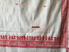 5713 Hand Printed Silk Shawl with Warli Motifs - Recently Made-WOVENSOULS-Antique-Vintage-Textiles-Art-Decor