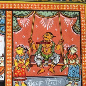 5714 Traditional Pigments Pattachitra Art - Painting from Orissa - GIFT it!-WOVENSOULS-Antique-Vintage-Textiles-Art-Decor